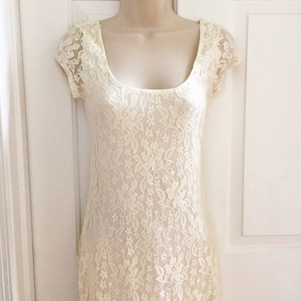 White Lace Mini Dress